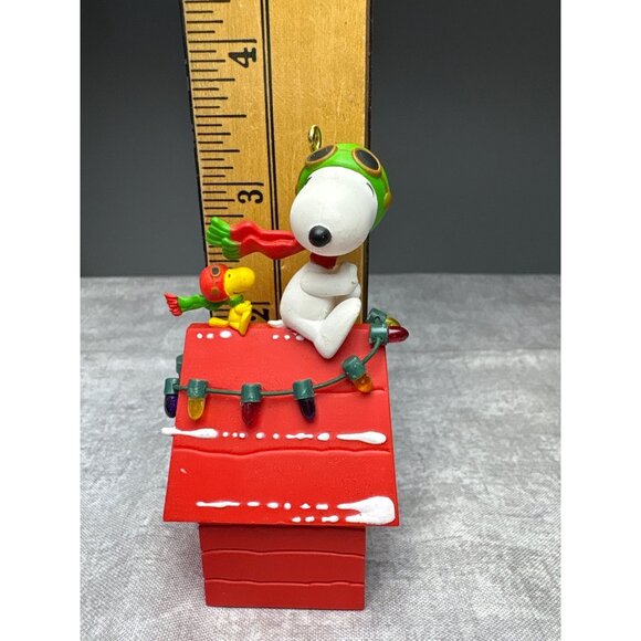 A Pair of Ace Snoopy & Woodstock 2010 Hallmark Ornament - Picture 6 of 12
